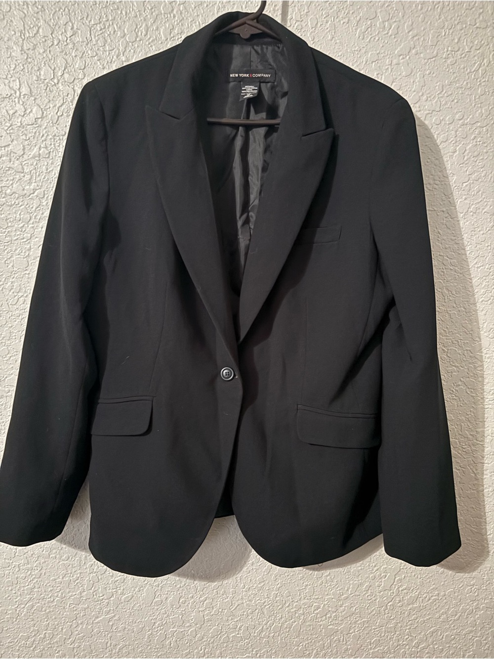 New York & Company Black Women's Tailored Single-Button Blazer